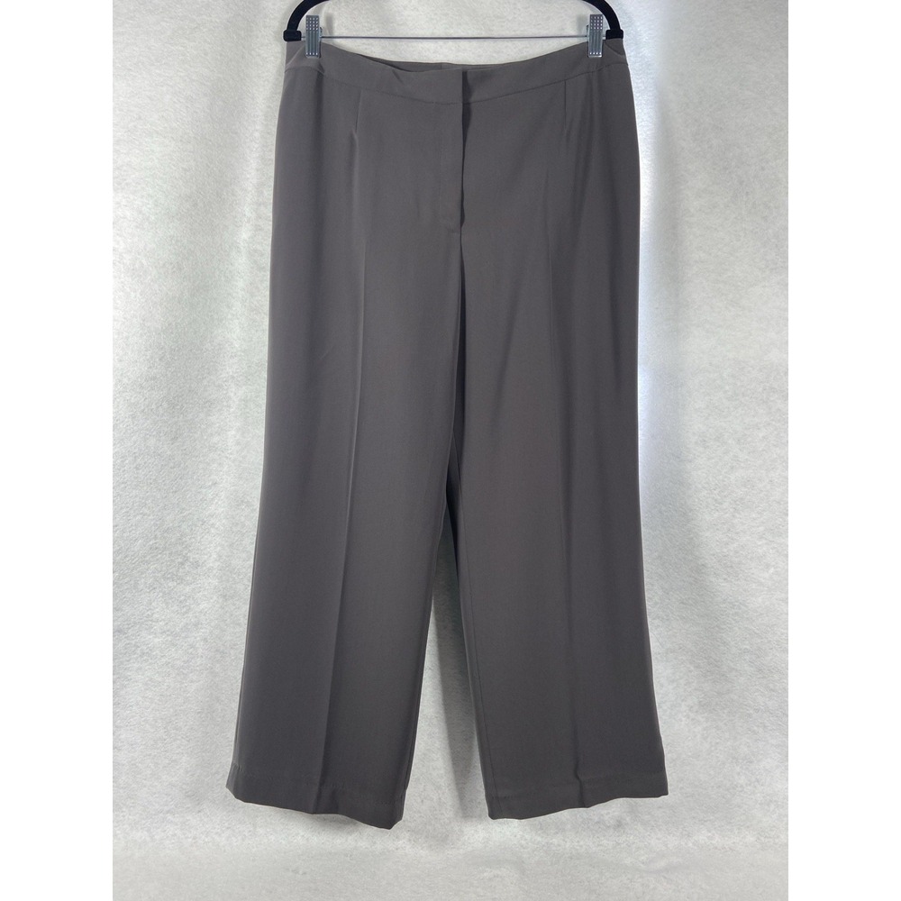 Kasper 2PC Pant Suit Women's 12 Gray Blazer Buttons Long Sleeve Fieldstone New - Picture 5 of 14